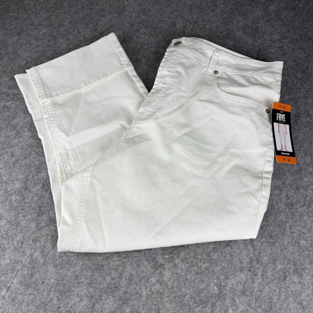 FRYE WOMEN'S HIGH RISE STRETCH CUFFED CROP JEANS 16W NWT